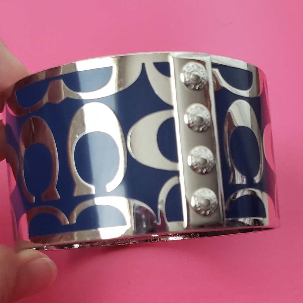 Coach signature wide slip on bangle